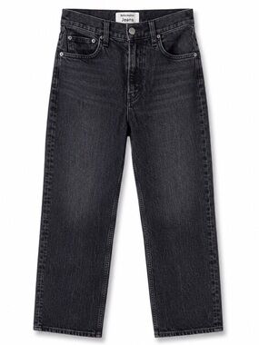 Reformation Black Straight-Leg Jeans